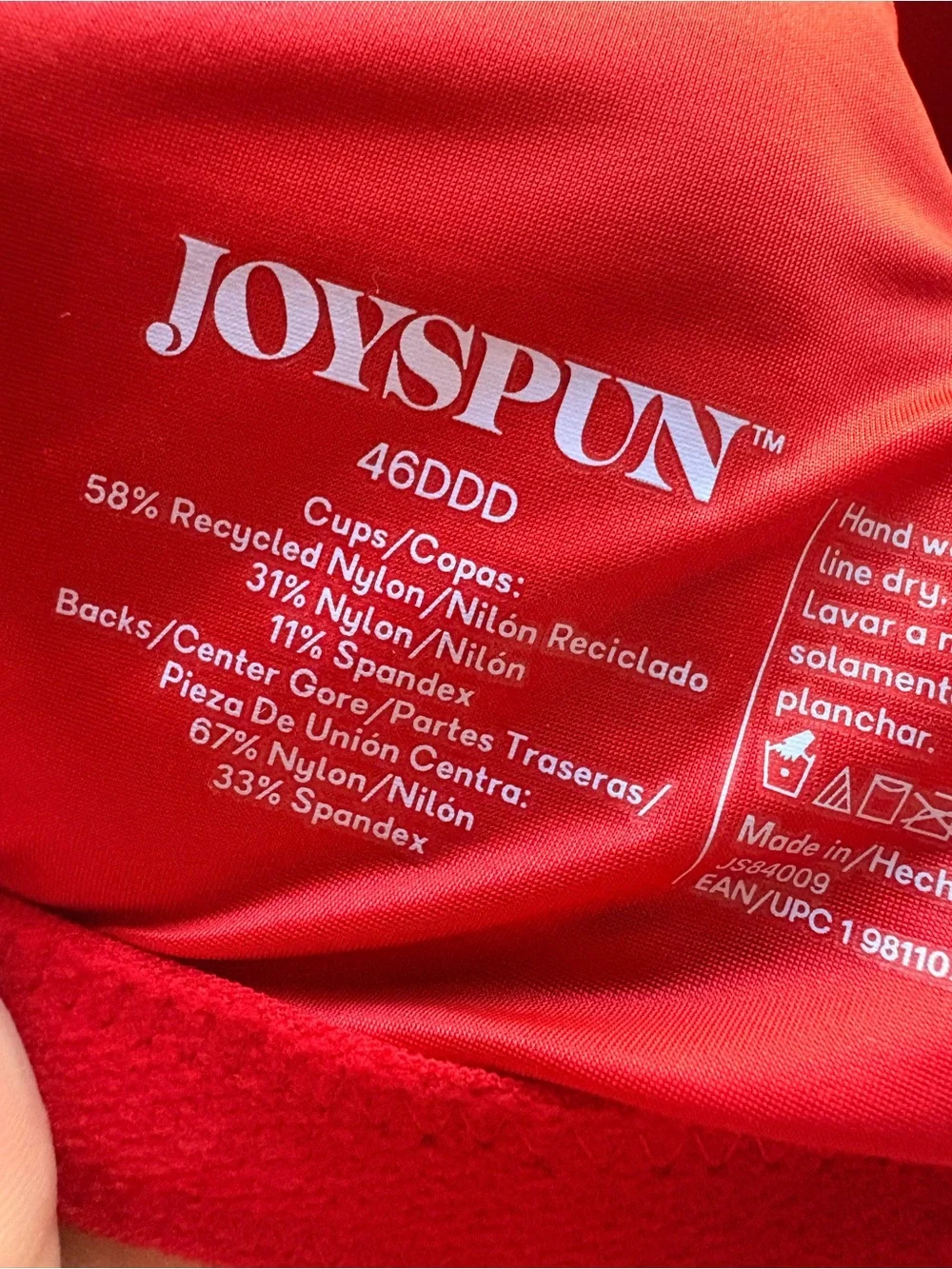 Joyspun NWT Floral Lace T-Shirt Bra in Red